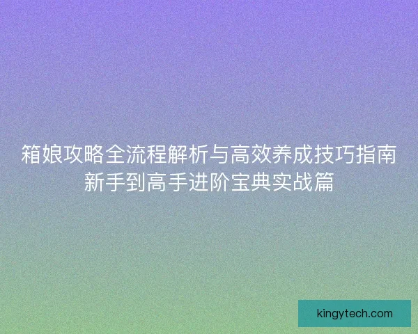 箱娘攻略全流程解析与高效养成技巧指南新手到高手进阶宝典实战篇